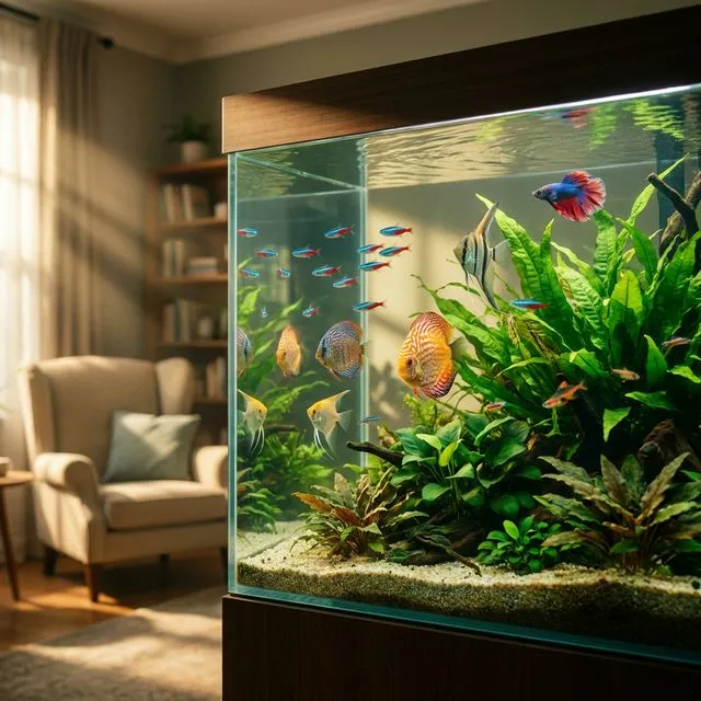 Wunderschönes Korallenaquarium